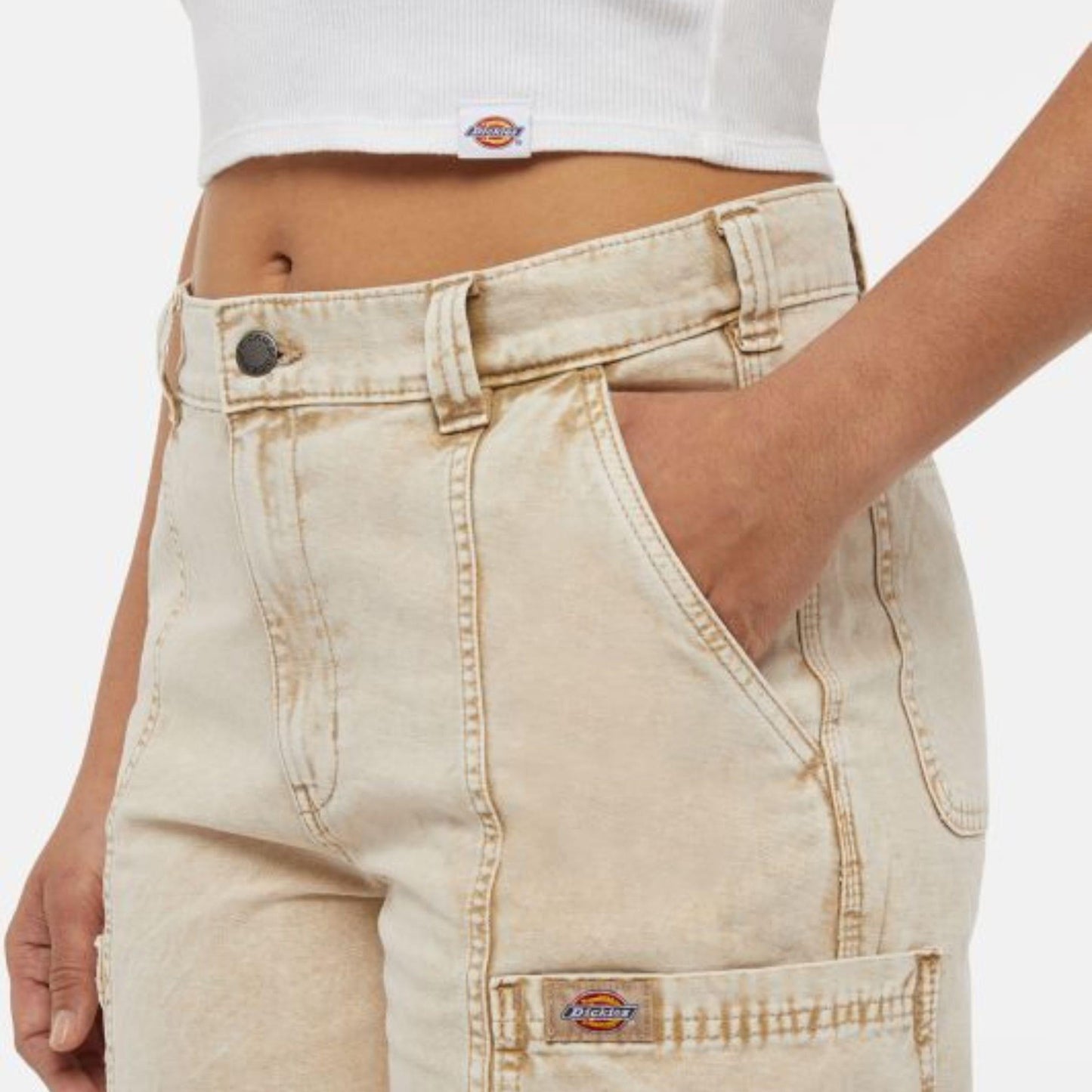 NEWINGTON - Jeans baggy sabbia