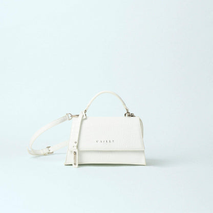 Regular Shoulder Strap Ecopelle Effetto Cocco bianco