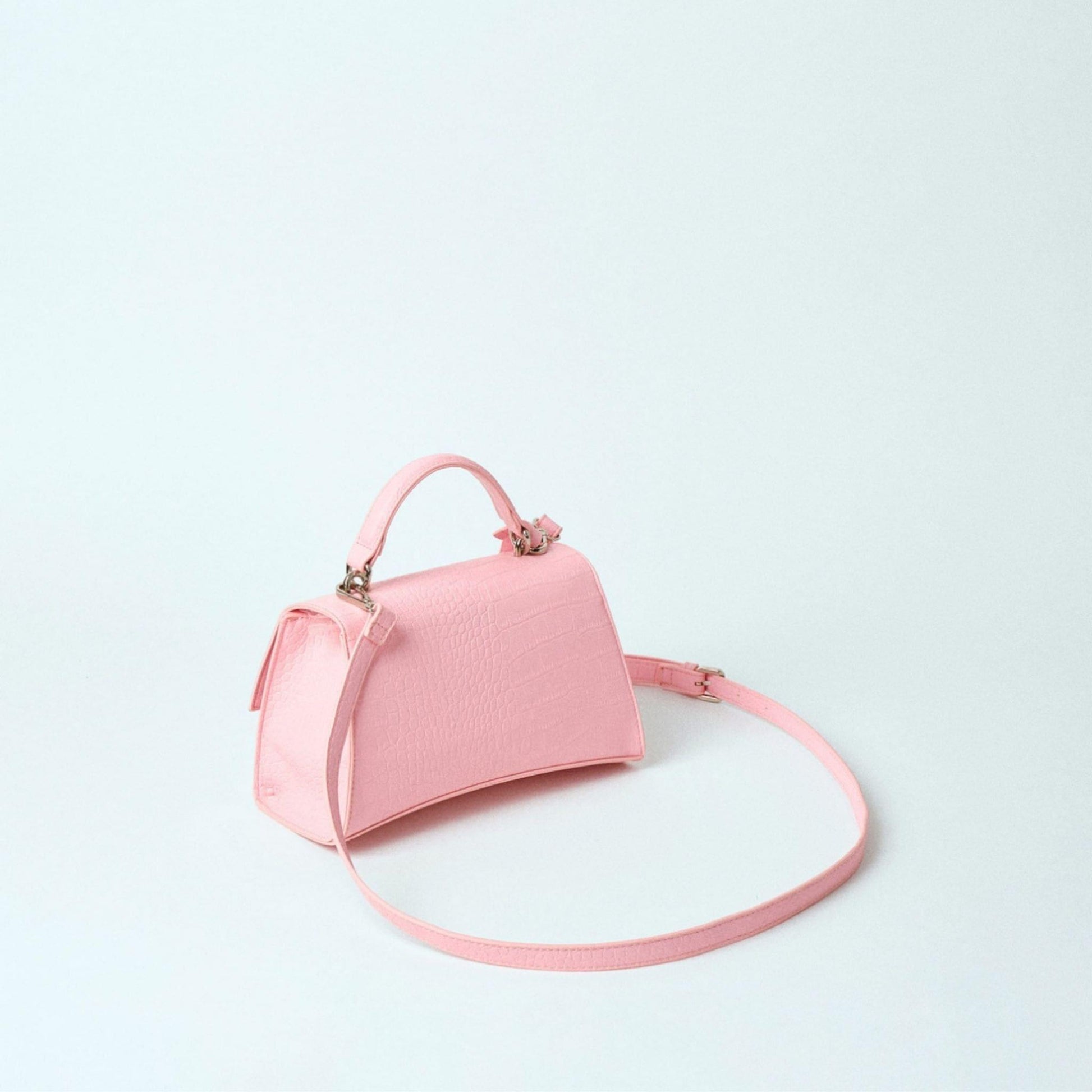 Regular Shoulder Strap Ecopelle Effetto Cocco rosa