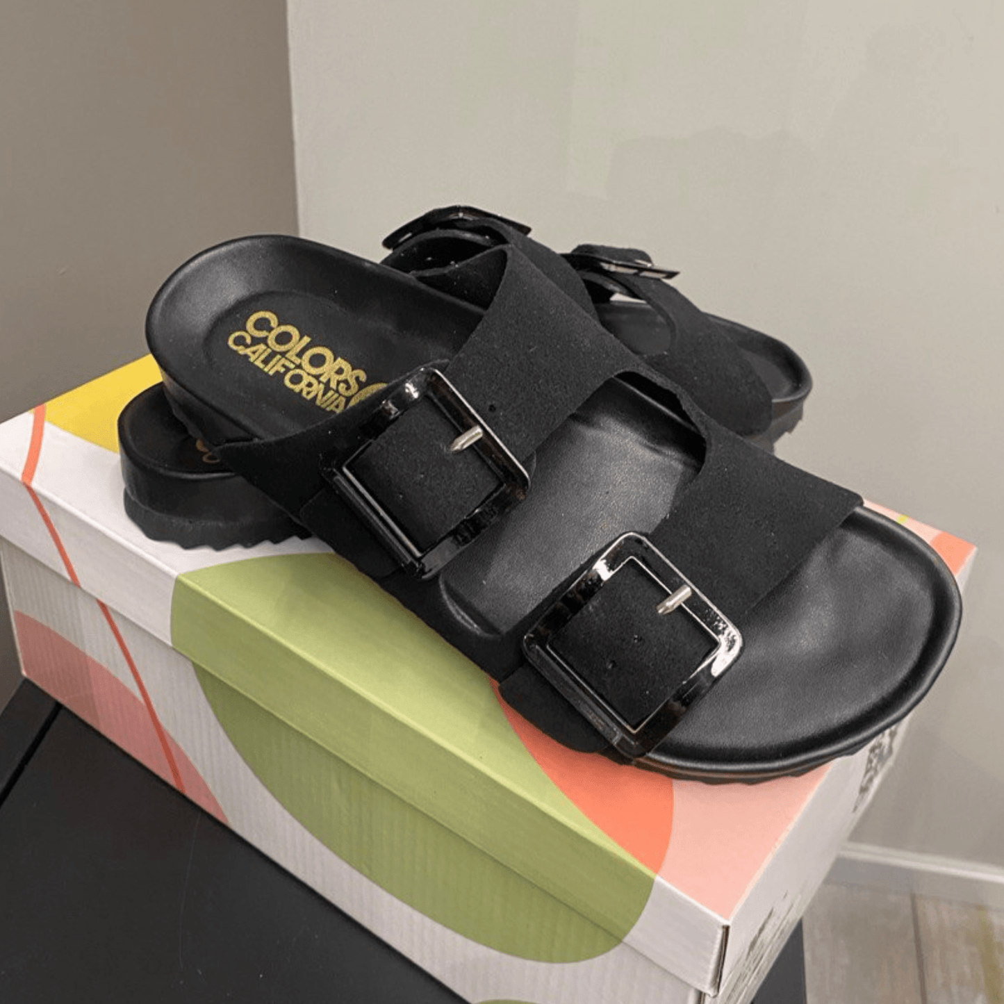 Sandalo Scamosciato Black